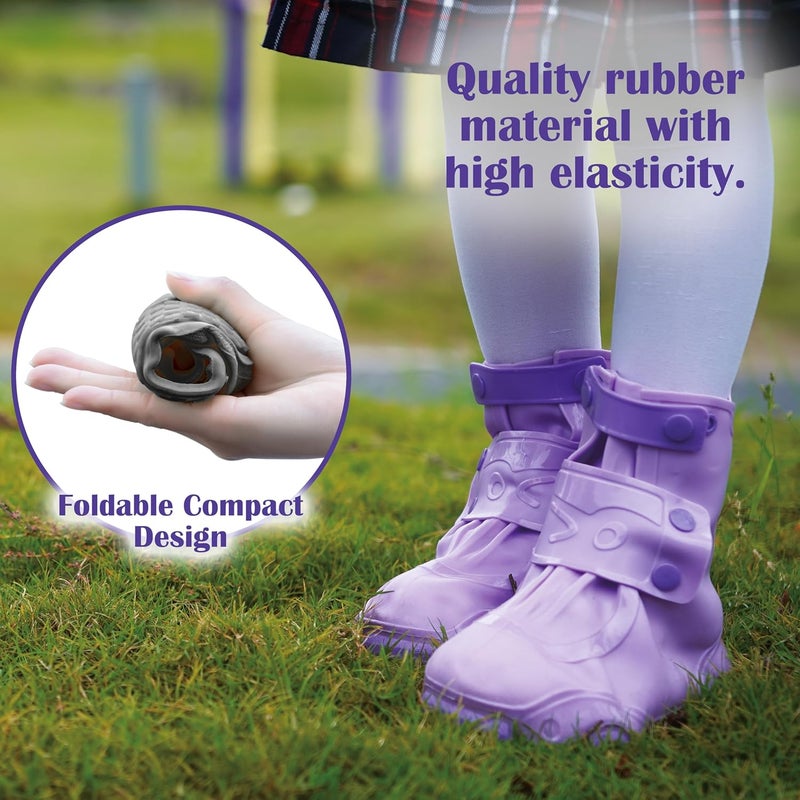 Galashield Rain Shoe Covers Kids Waterproof Shoe Cover for Boys Girls Reusable Galoshes Overshoes - Image 4